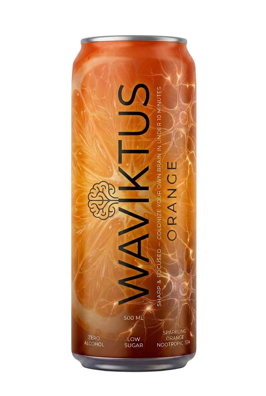 Waviktus Orange sparkling nootropic can